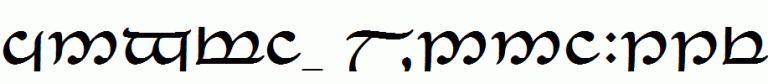 Tengwar_Eldanaro.ttf类型，T字母英文
