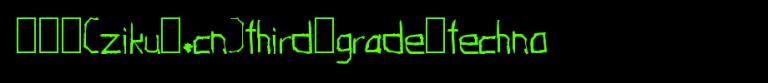 Third-Grade-Techno.ttf类型，T字母英文
