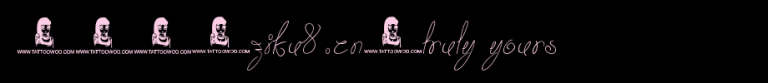 Truly-Yours.otf类型，T字母英文